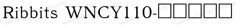 Ribbits WNCY110字体转换